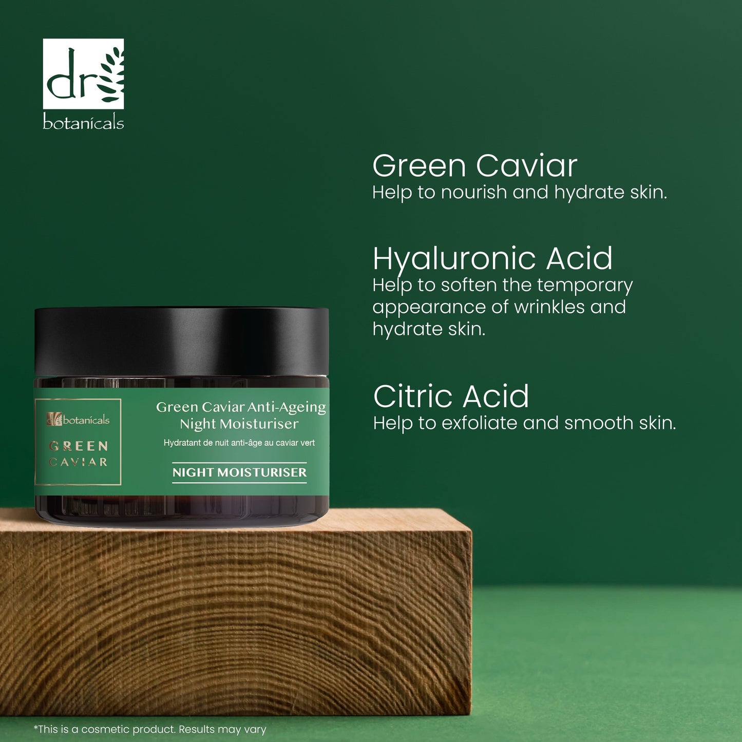 Dr Botanicals - Green Caviar Night Cream & Mask