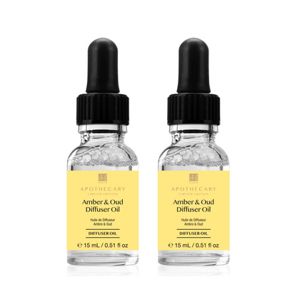 Dr Botanicals - Deep Relax & Calm Amber & Oud Diffuser Oil 15ml Twin Value Savings Pack