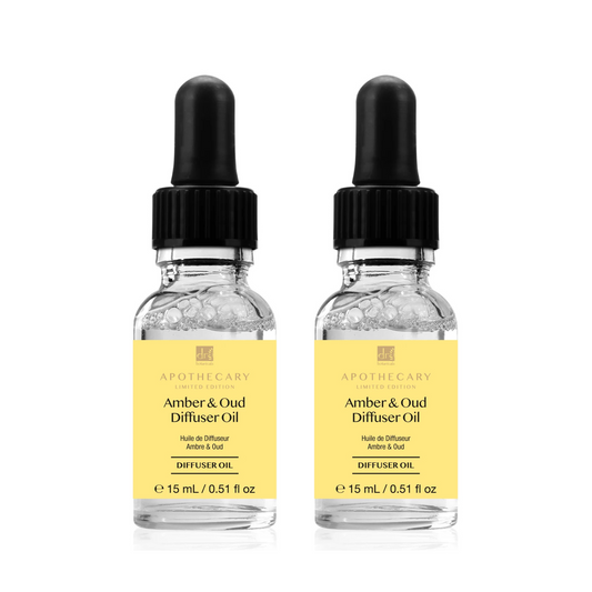 Dr Botanicals - Deep Relax & Calm Amber & Oud Diffuser Oil 15ml Twin Value Savings Pack