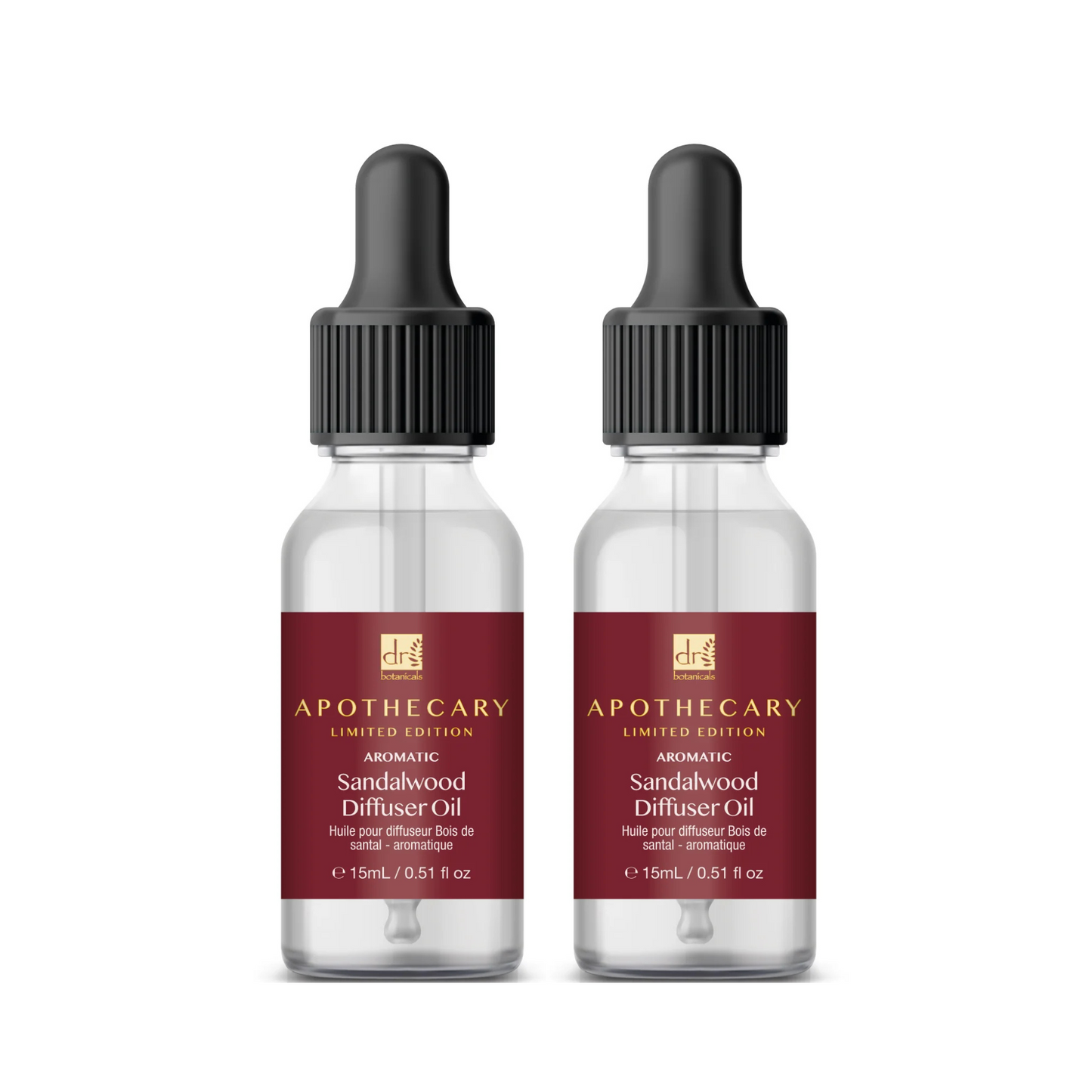 Dr Botanicals - Aromatic Sandalwood Diffuser Oil 15ml Twin Value Savings Pack