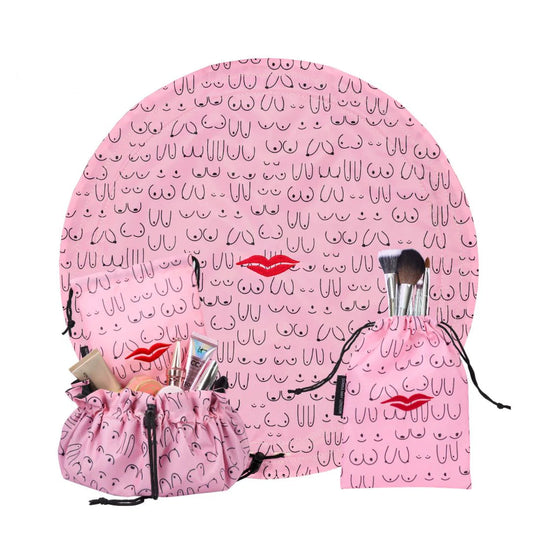 Donna May London SPECIAL EDITION Open Flat Makeup Bag Proudly Supporting CoppaFeel!