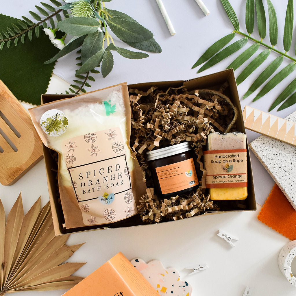 The Natural Spa - Spiced Orange At Home Natural Spa Set - Bring the spa to your door