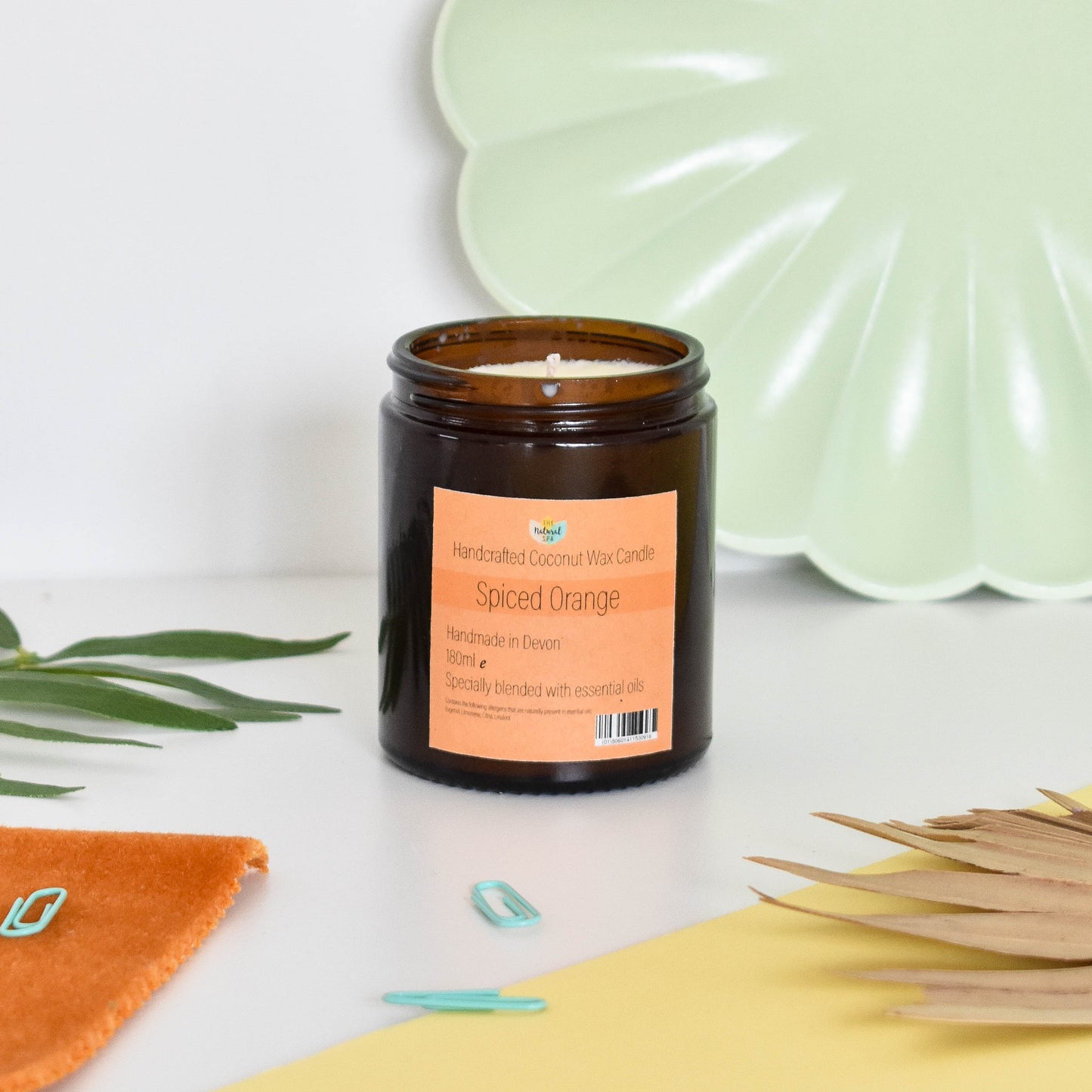 The Natural Spa - Spiced Orange hand poured coconut wax candle - 2 size options
