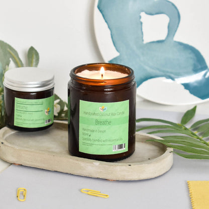 The Natural Spa - Breathe hand poured coconut wax candle - 2 size options