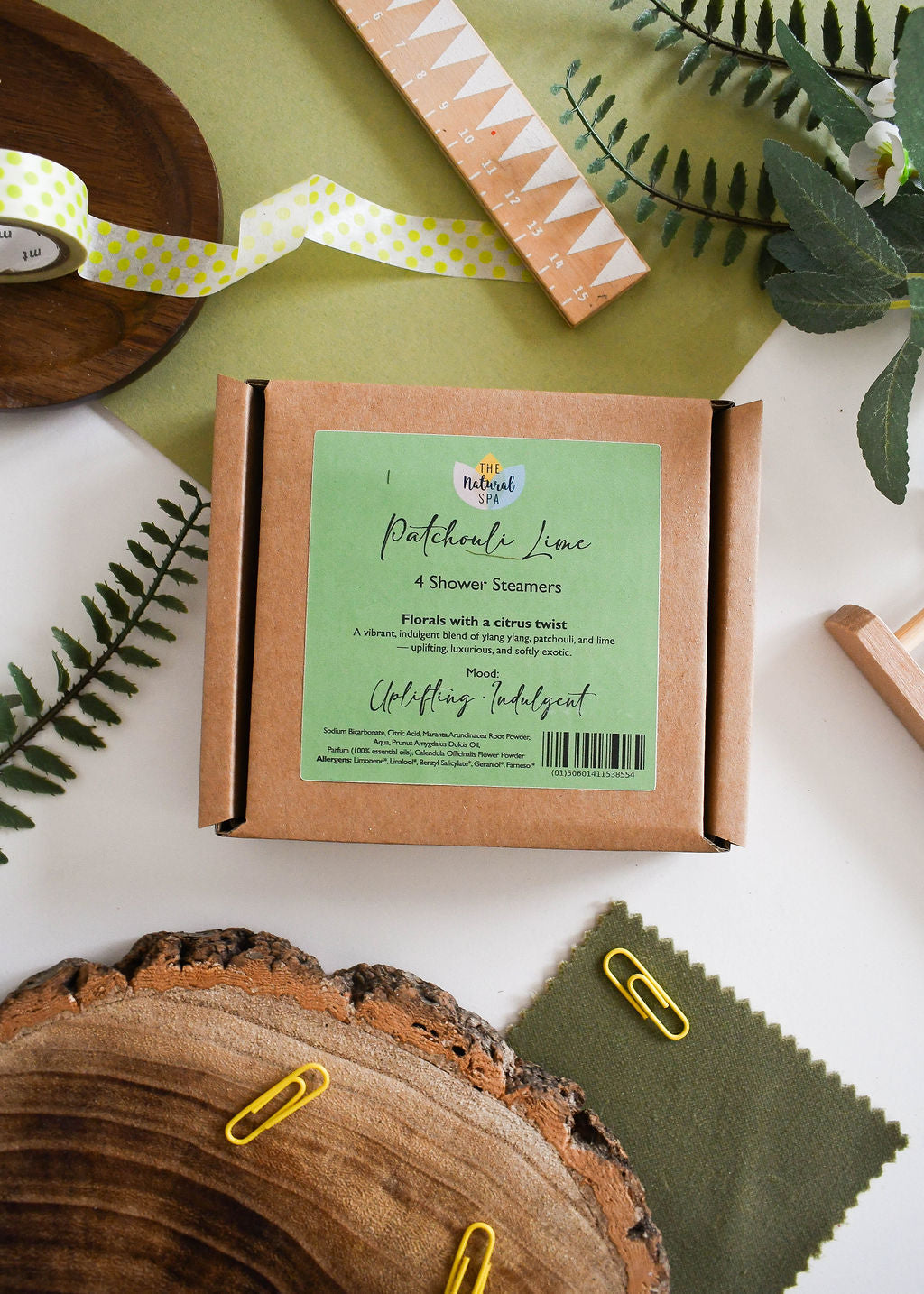 The Natural Spa - Patchouli Lime Aromatherapy Shower Steamers  – Set of 4