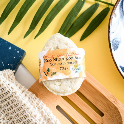 The Natural Spa - Patchouli Rose ECO Shampoo bar - Non Soap based hair wash