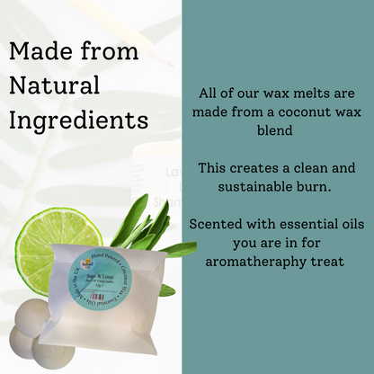 The Natural Spa - Sage & Lime Coconut Wax melts - Pack of 3