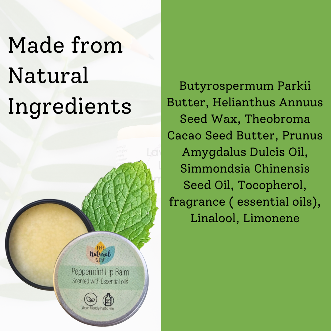 The Natural Spa - Peppermint All Natural Lip Balm