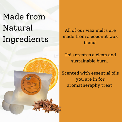 The Natural Spa - Spiced Orange Coconut Wax melts - Pack of 3