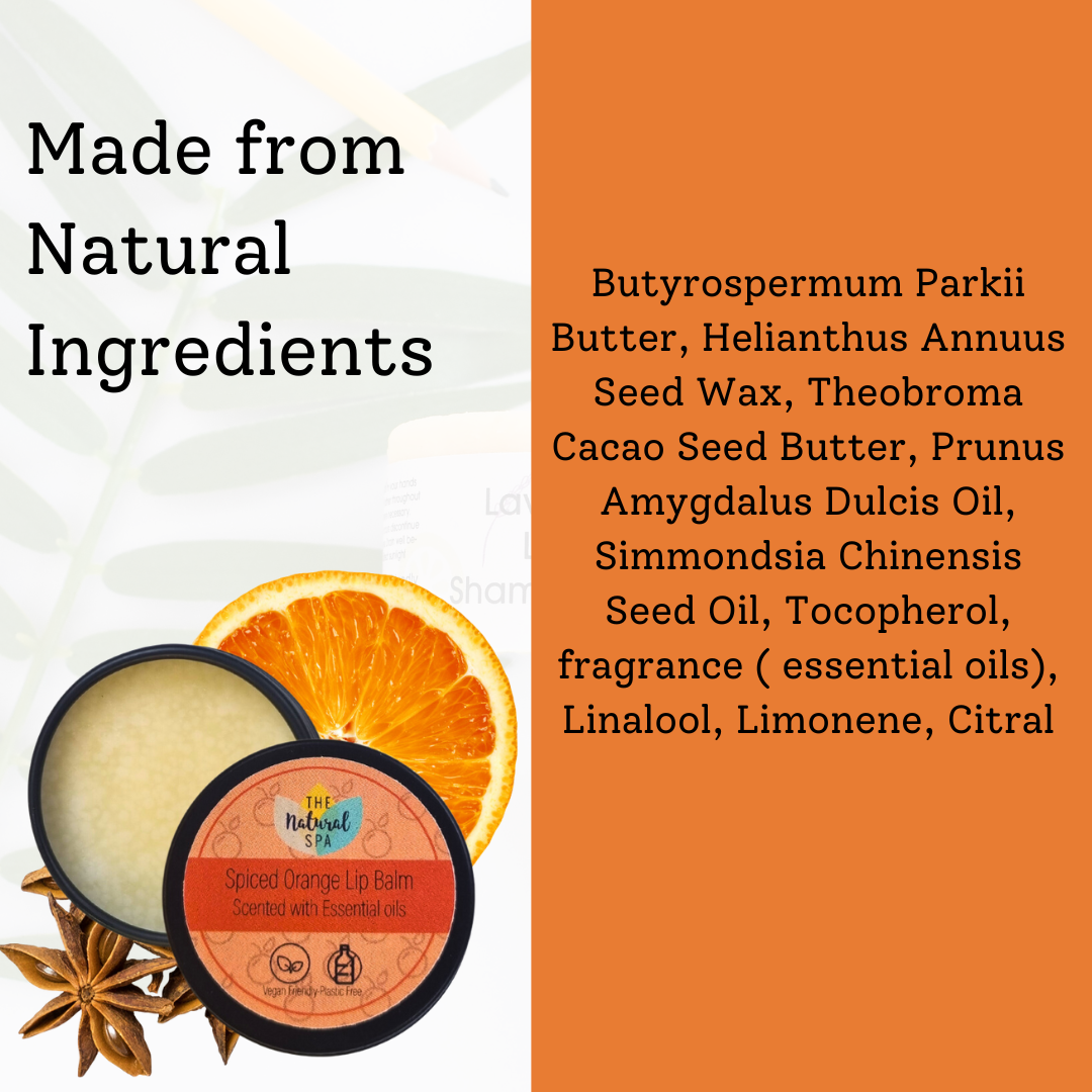 The Natural Spa - Spiced Orange   All Natural Lip Balm