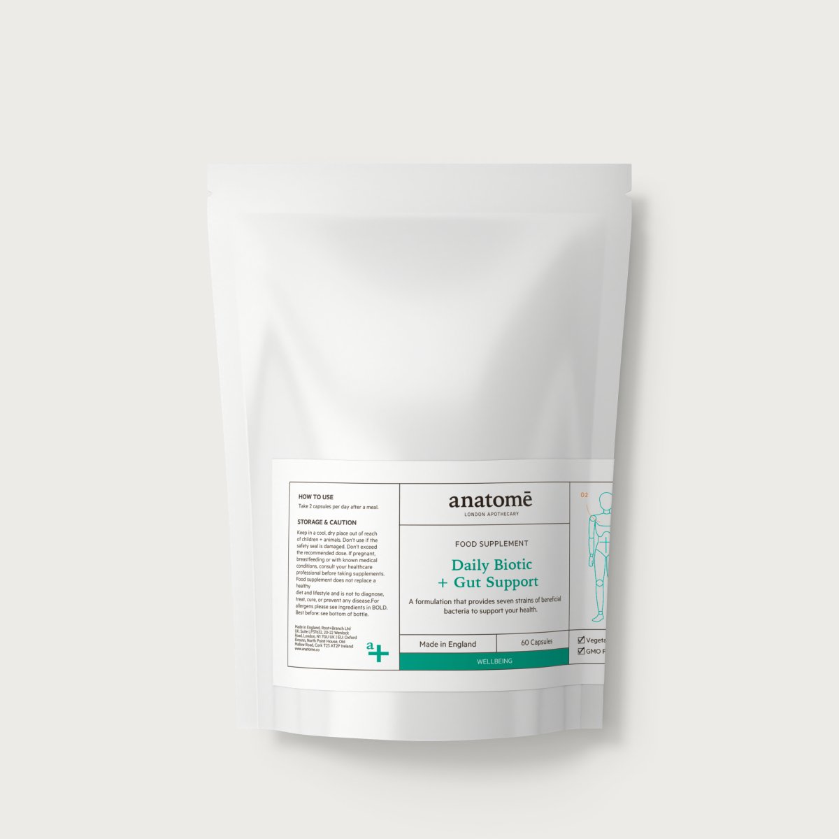 Anatomē - Essential Daily Probiotic Capsules + Gut Support