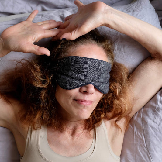 Blasta Henriet Eye Mask Herringbone Linen