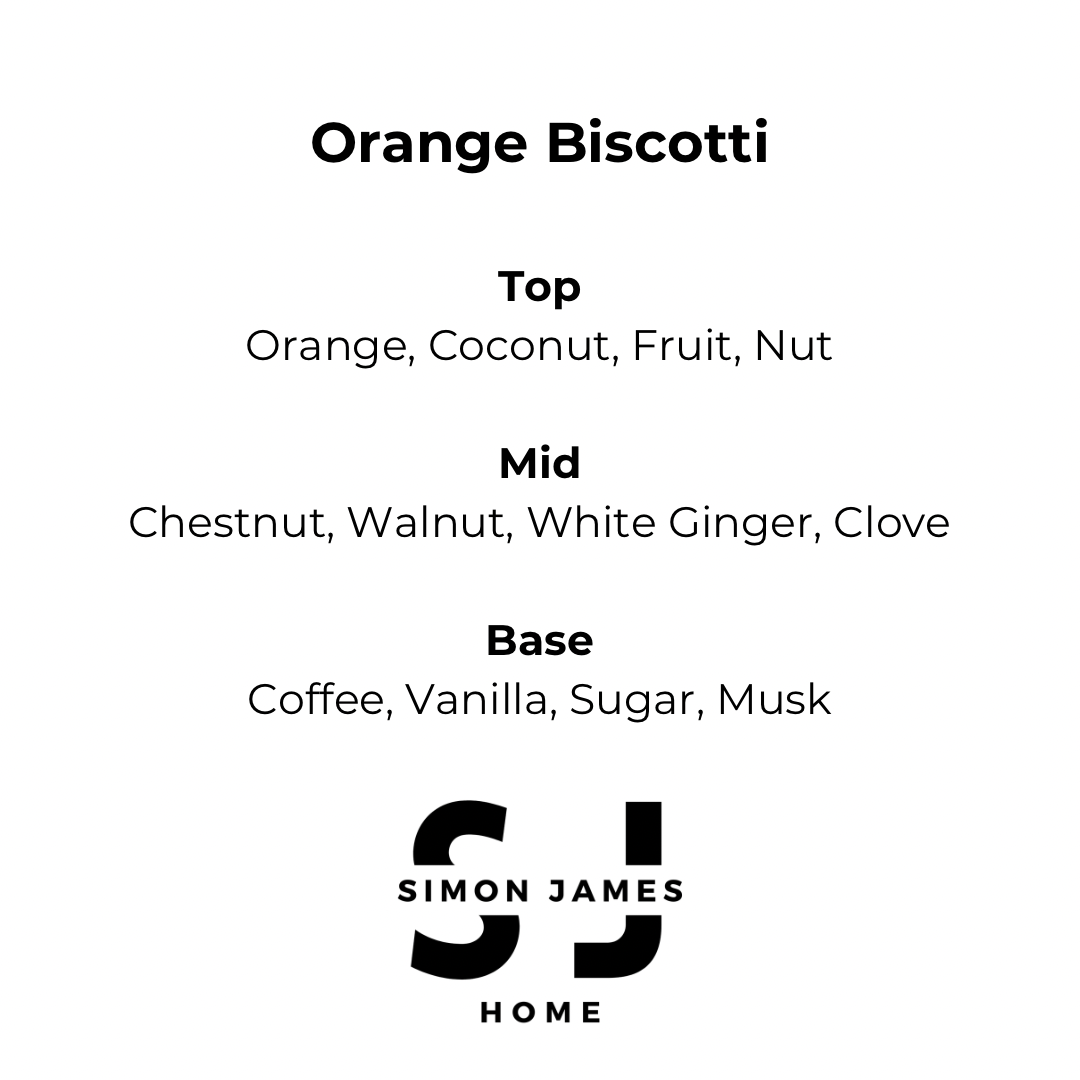 Simon James Home Orange Biscotti Handmade Soy Wax Candle