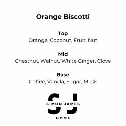 Simon James Home Orange Biscotti Handmade Soy Wax Candle