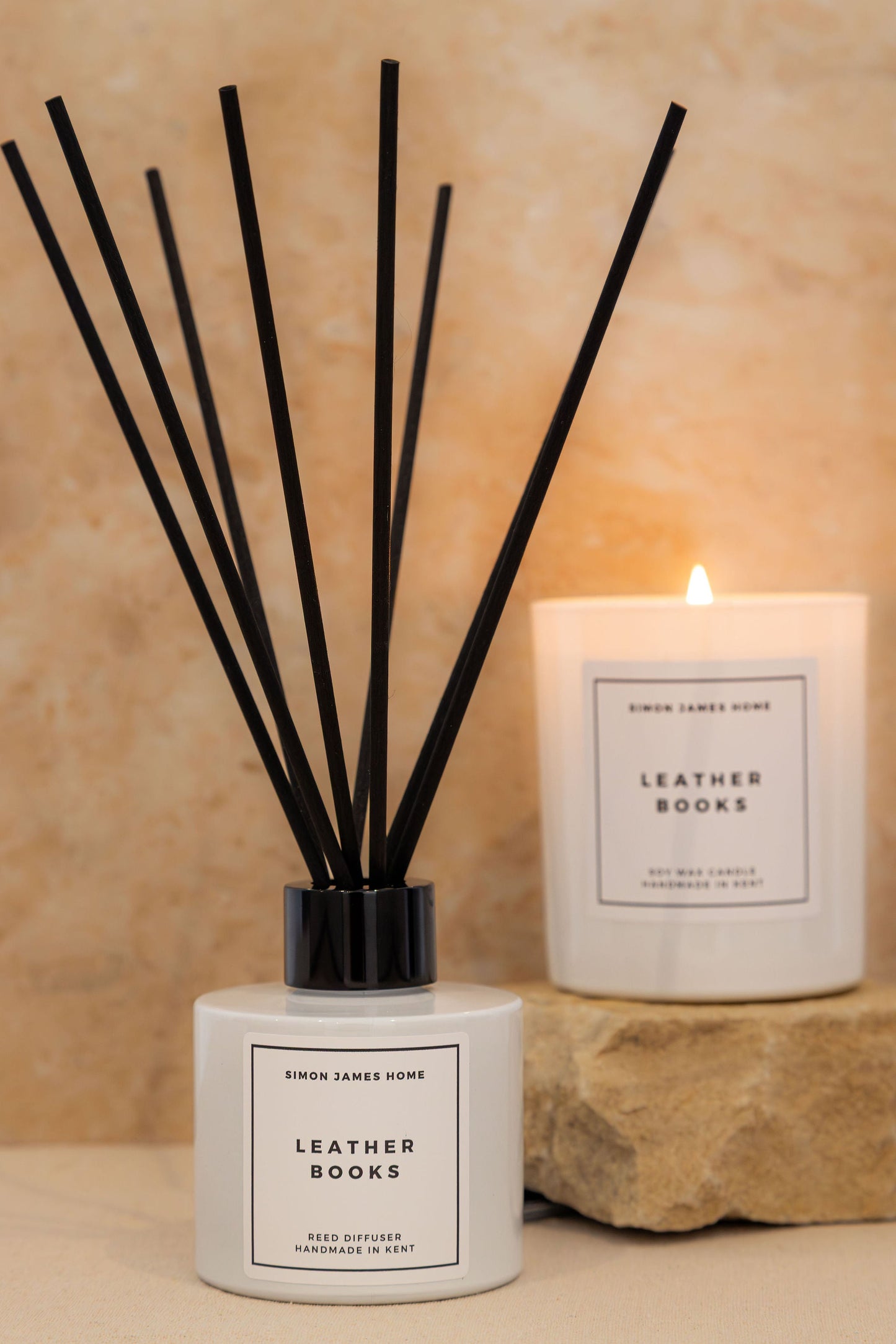 Simon James Home - Leather Books Reed Diffuser