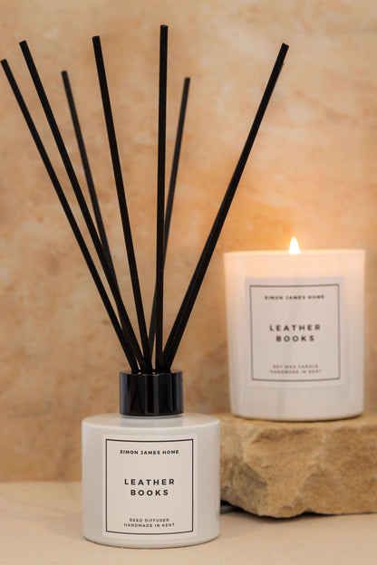 Simon James Home - Leather Books Reed Diffuser