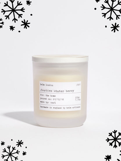 Helm London Festive Winter Berry Luxury Candle - Limited Edition