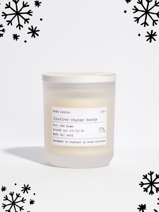 Helm London Festive Winter Berry Luxury Candle - Limited Edition