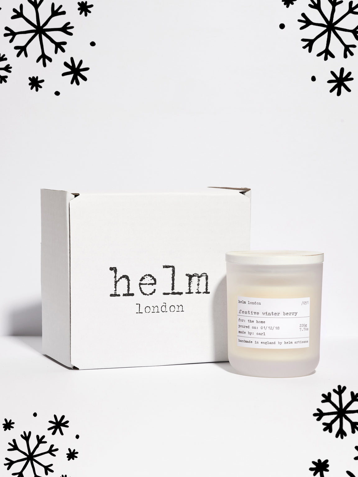 Helm London Festive Winter Berry Luxury Candle - Limited Edition