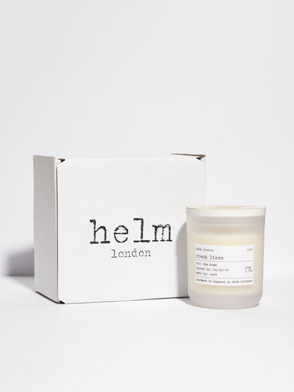 Helm London Fresh Linen Luxury Candle