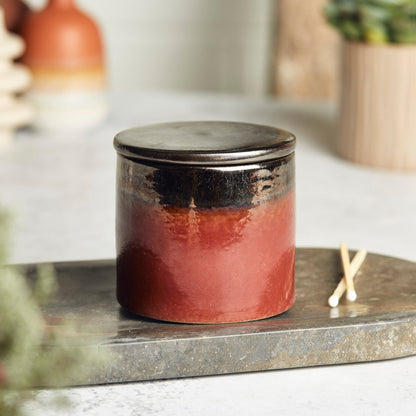 Zesty Lemons Kiln: Copper & Bronze Ceramic Candle - Pink Fizz & Polemo