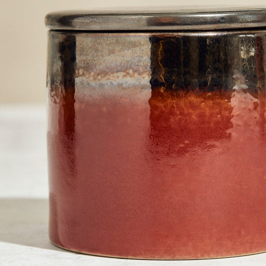 Zesty Lemons Kiln: Copper & Bronze Ceramic Candle - Pink Fizz & Polemo