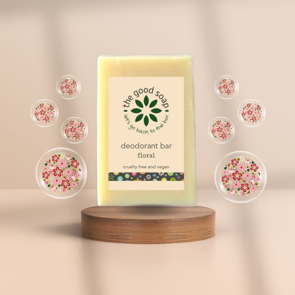 The Good Soap - Natural Deodorant Bar with Floral Essential Oils