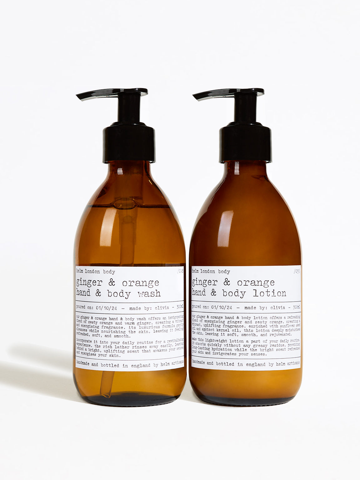 Helm London Ginger & Orange Hand & Body Set - 600ml
