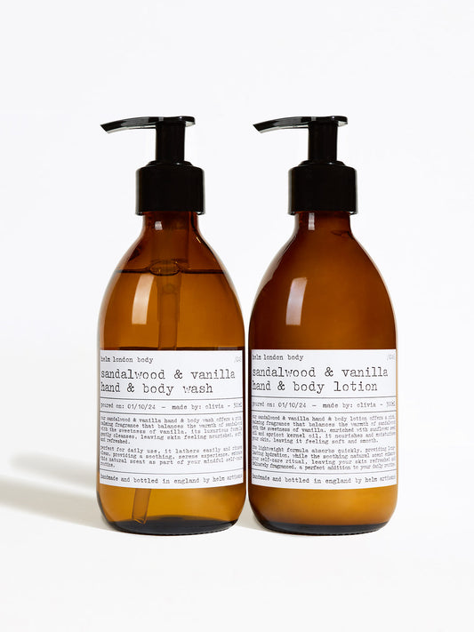Helm London Sandalwood & Vanilla Hand & Body Set - 600ml