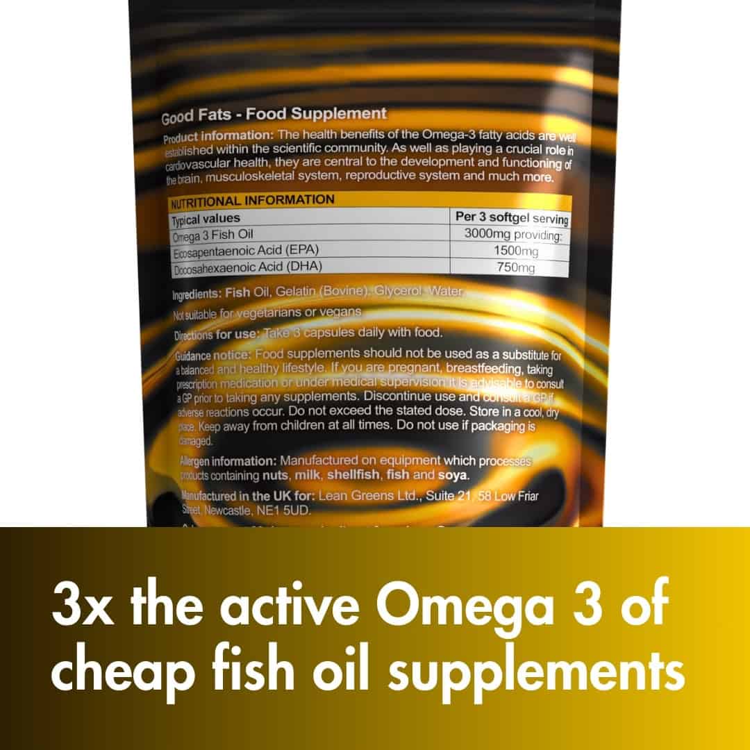 Lean Greens - Good Fats - Premium Omega 3 Fish Oils