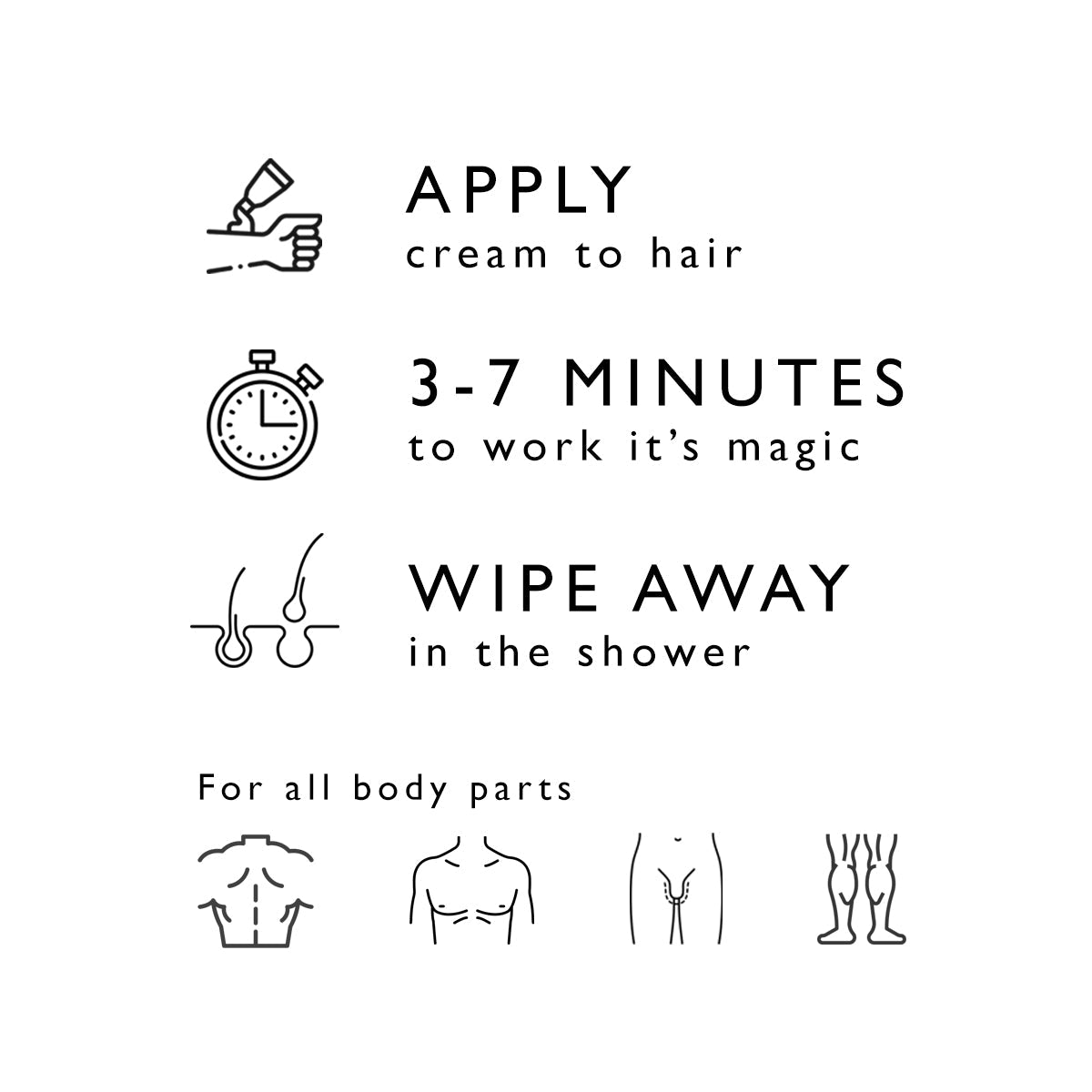 Baldape Parlour - Charcoal Body Hair Removal Cream