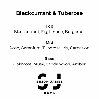 Simon James Home - Blackcurrant & Tuberose Handmade Soy Wax Candle