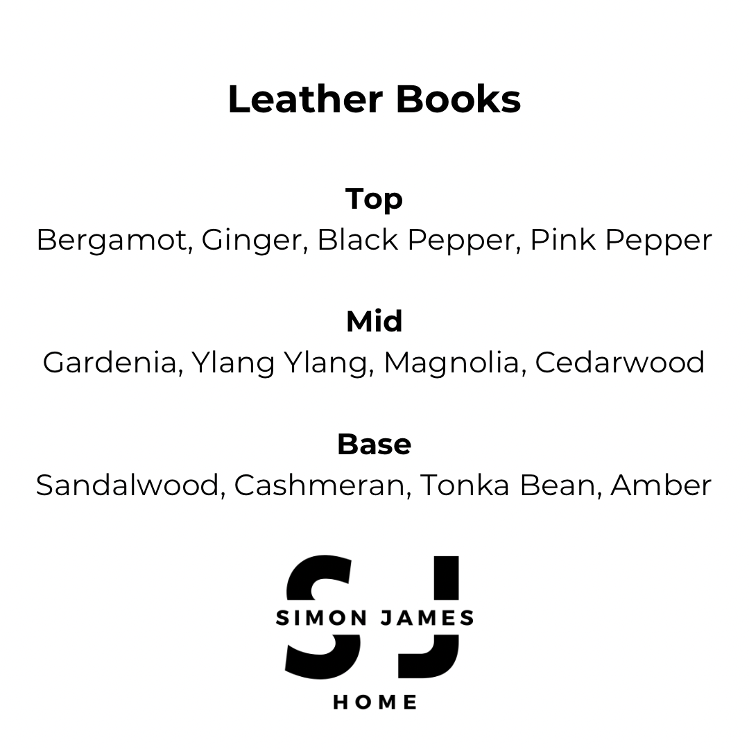 Simon James Home - Leather Books Reed Diffuser