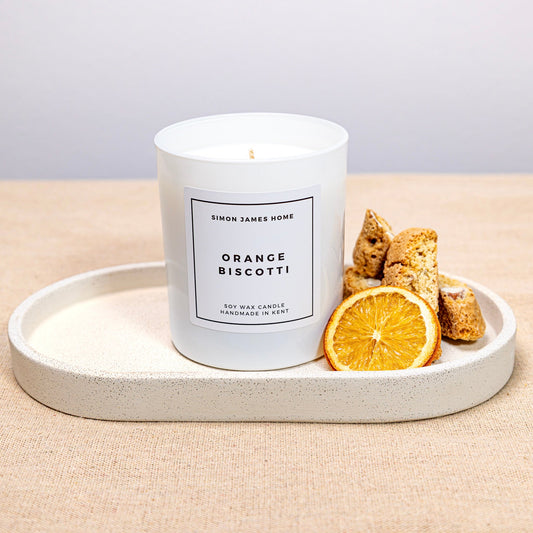 Simon James Home Orange Biscotti Handmade Soy Wax Candle