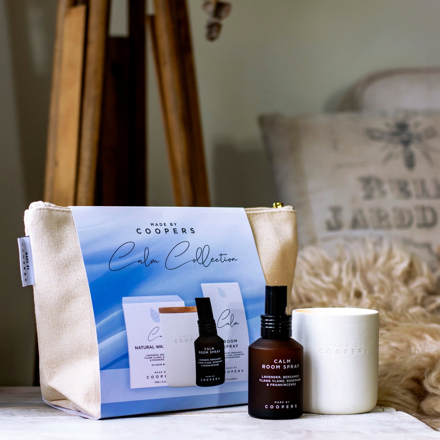 Made by Coopers Calm Collection Candle & Room Spray