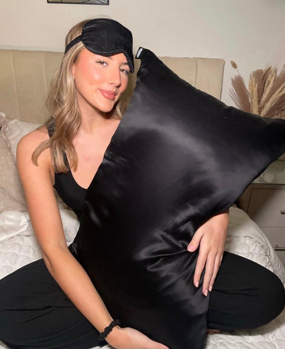 Dream Silk Black Silk Pillowcase - Standard
