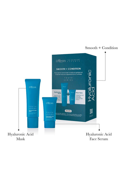 skinChemists Hyaluronic Acid Smooth & Condition Kit + Free Hyaluronic Acid Mask 50ml
