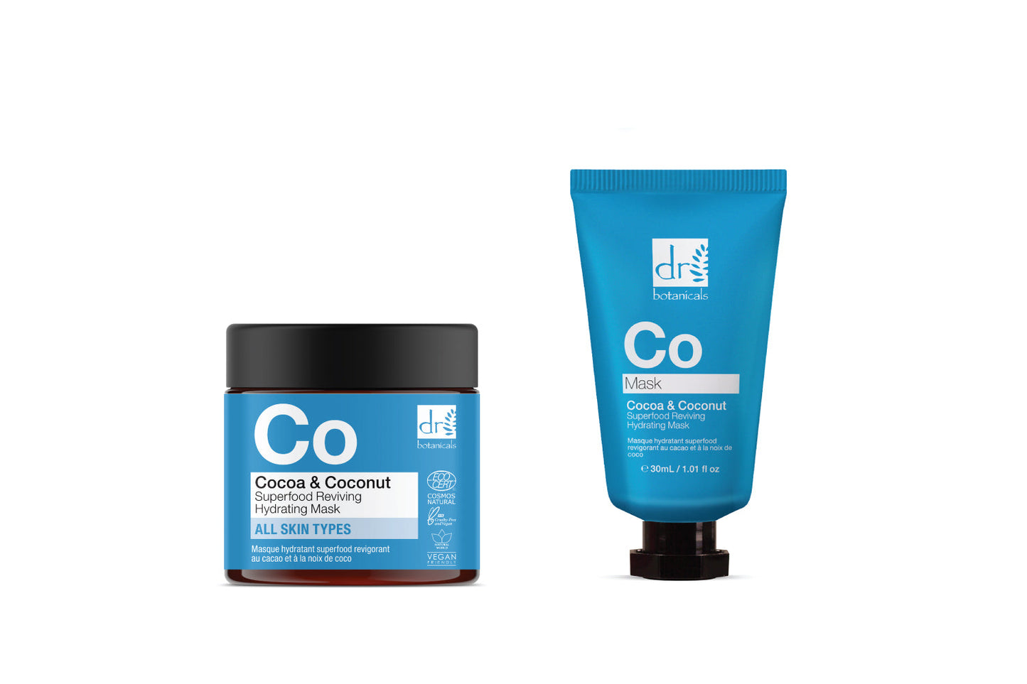 Dr Botanicals - Cocoa & Coconut Superfood Reviving Hydrating Mask Duo