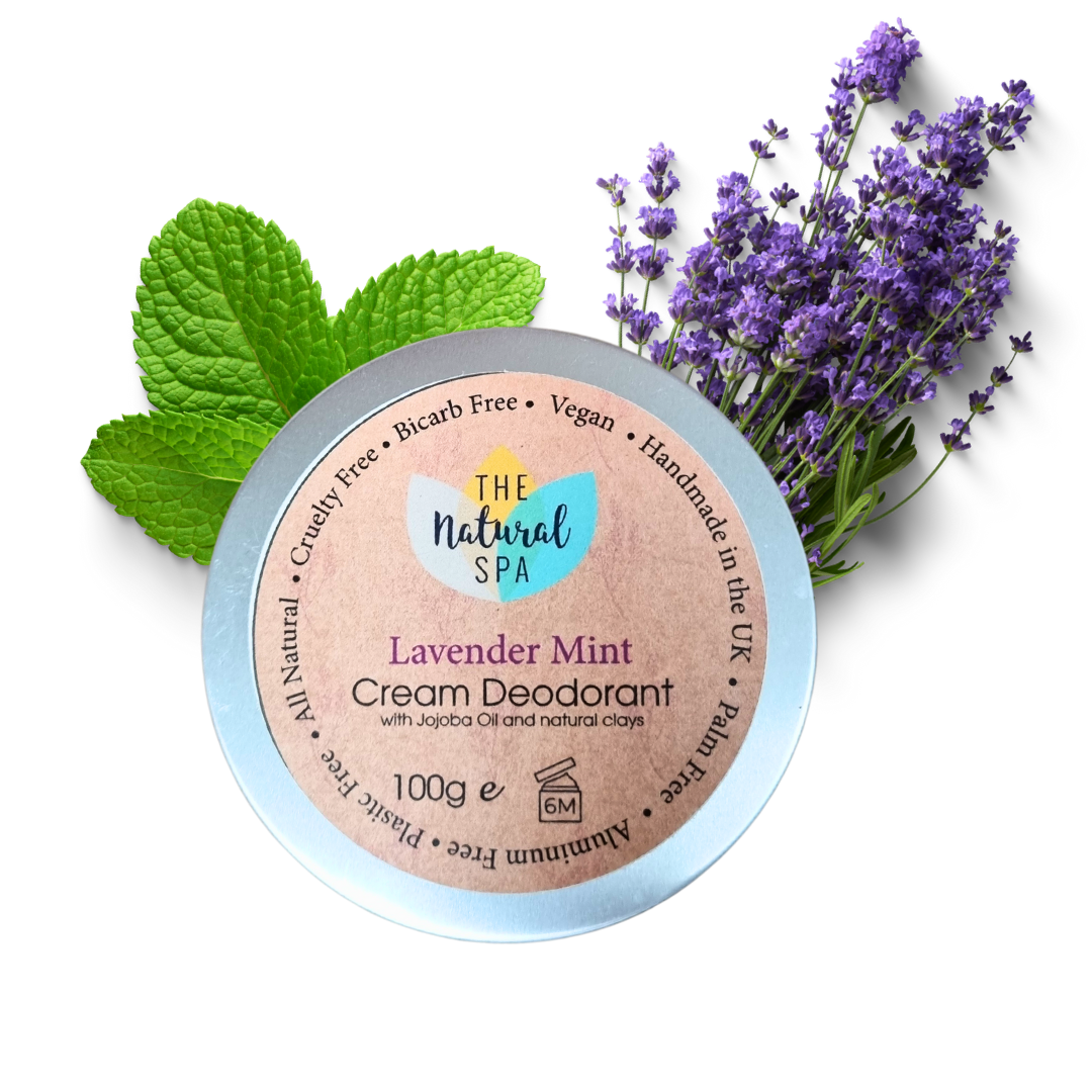 The Natural Spa - Lavender Mint Cream deodorant balm - naturally bicarb and aluminium free