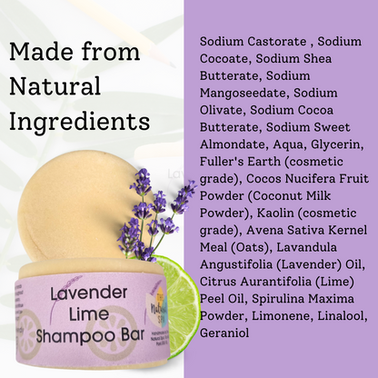 The Natural Spa - Lavender and Lime Classic Shampoo Bar