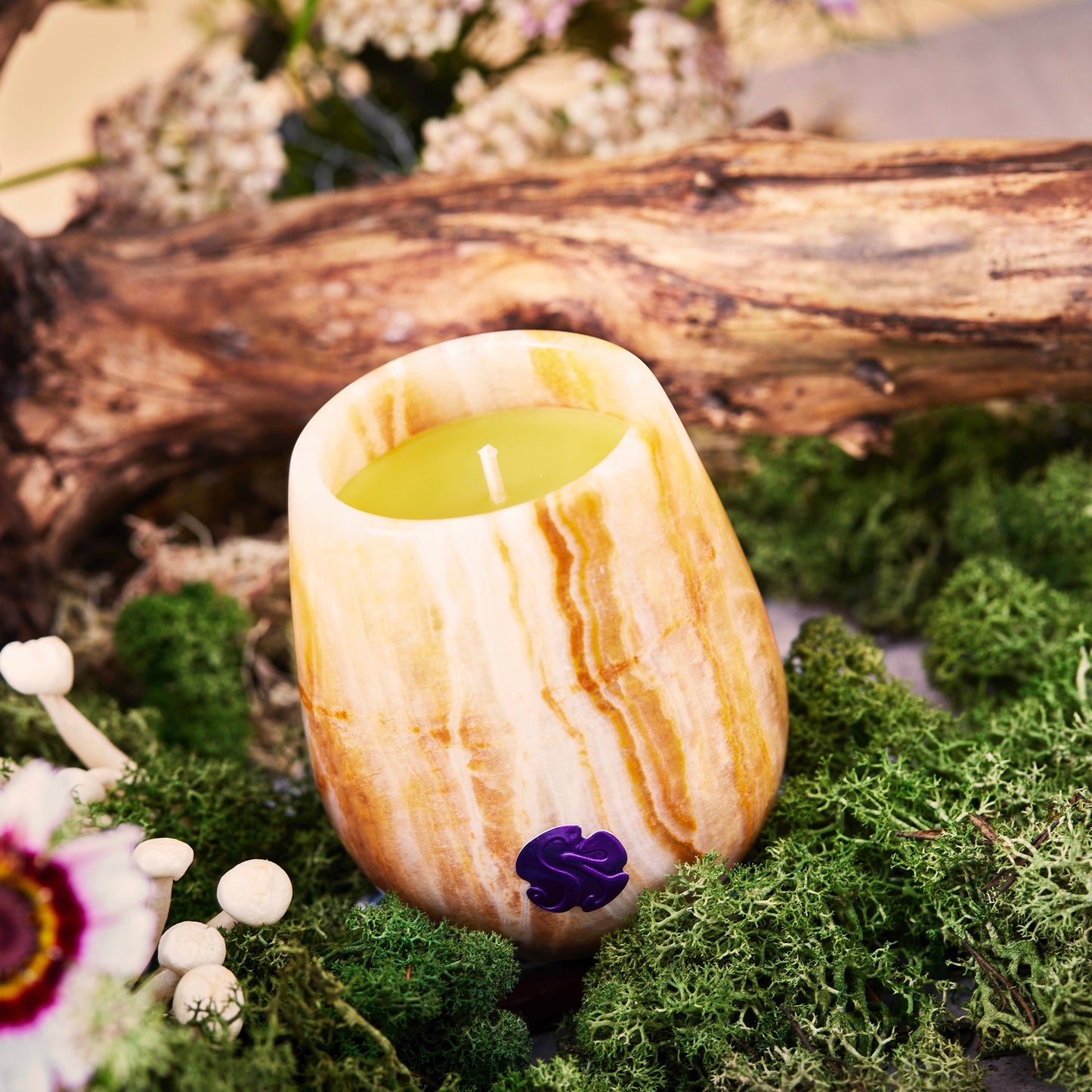 Sacred + Wild Organic Beeswax Massage + Bath Oil Candle 225g