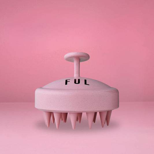 PINK SCALP MASSAGER SHAMPOO BRUSH