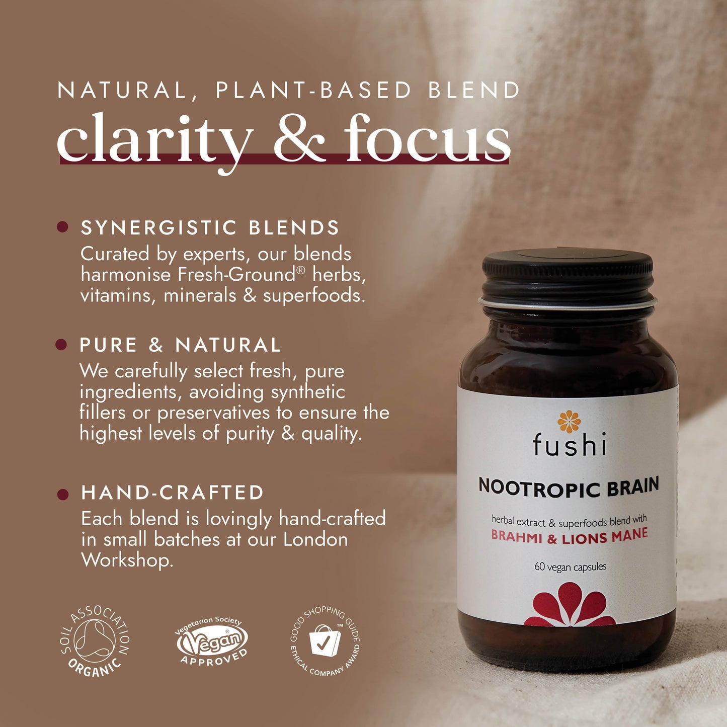 Fushi Wellbeing - Nootropic Brain Blend | for Focus & Memory