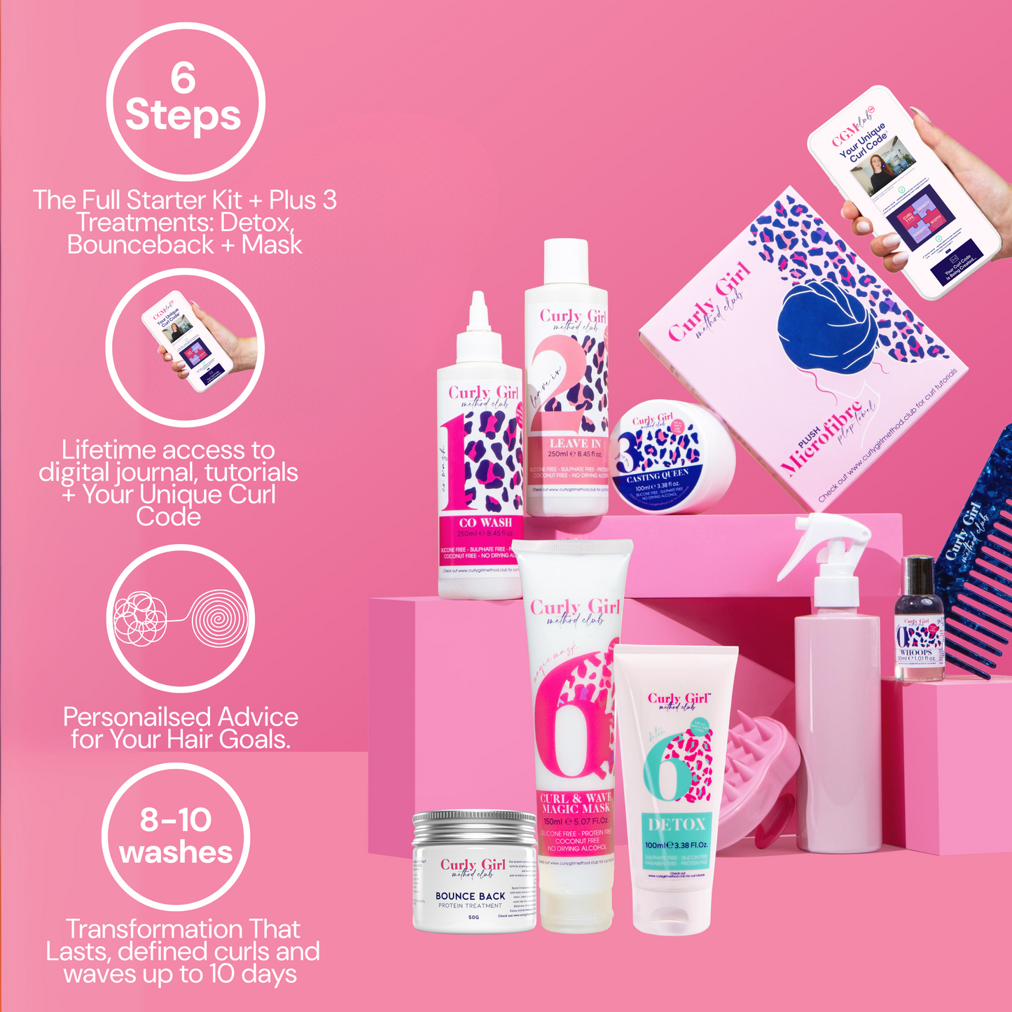 Curly Girl Wavy + Curly Girl Method Starter Kit + Treatments