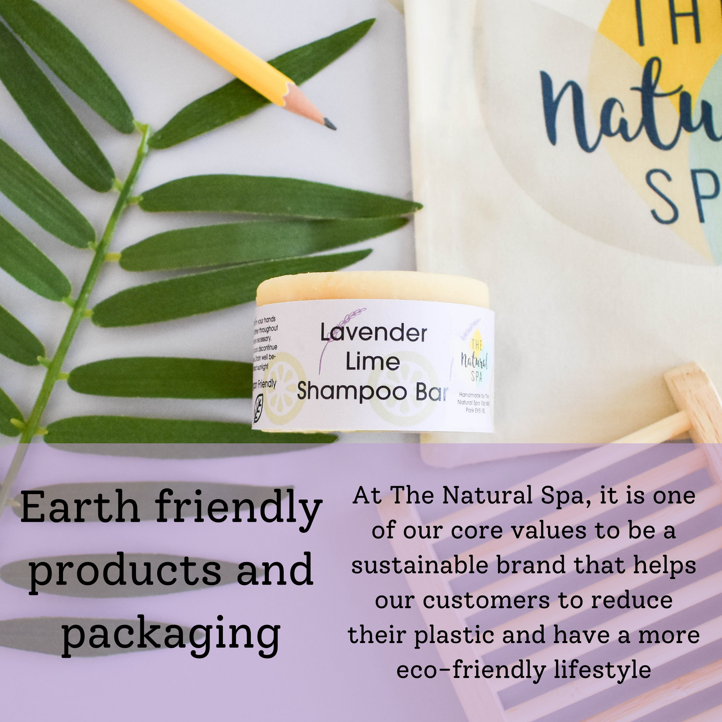 The Natural Spa - Lavender and Lime Classic Shampoo Bar