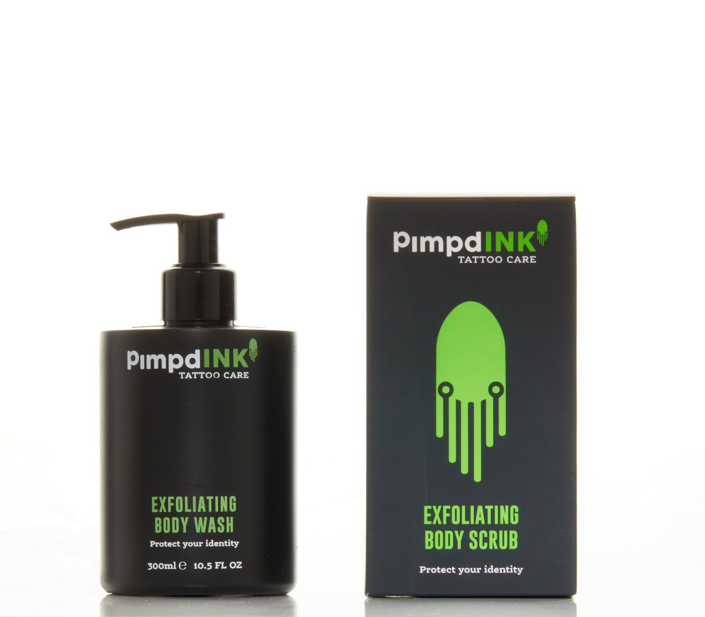 Pimpdink Tattoo Care - TATTOO EXFOLIATING BODY SCRUB | 300ml Pump Bottle
