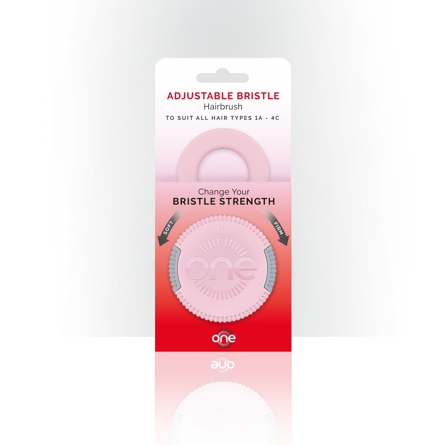 ONE GO! Pink, Compact, Travel Friendly Hairbrush