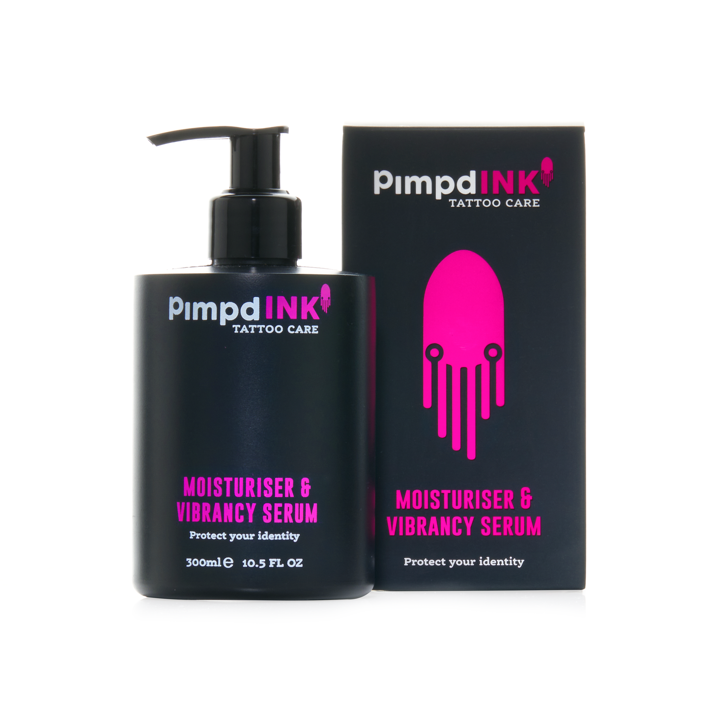 Pimpdink Tattoo Care - TATTOO MOISTURISER & VIBRANCY SERUM | 300ml Pump Bottle