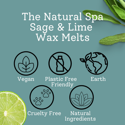 The Natural Spa - Sage & Lime Coconut Wax melts - Pack of 3