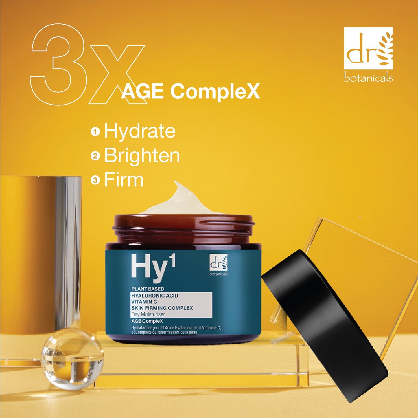 Dr Botanicals - Hyaluronic Acid 1% & Vitamin C 1% & Skin Firming Complex 1% Day Moisturiser 60ml